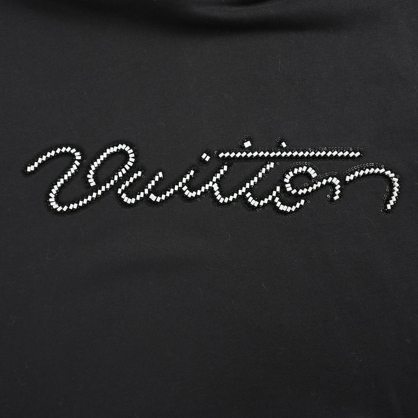 Louis Vuitton/Louis Vuitton beaded embroidered hooded sweatshirt